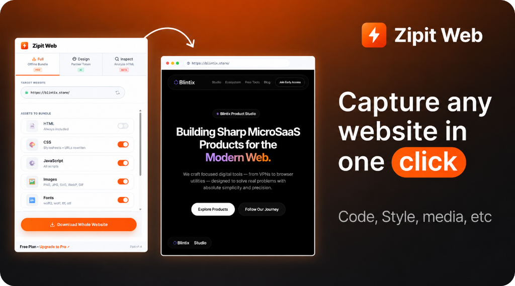 Zipit Web - Screenshot 1